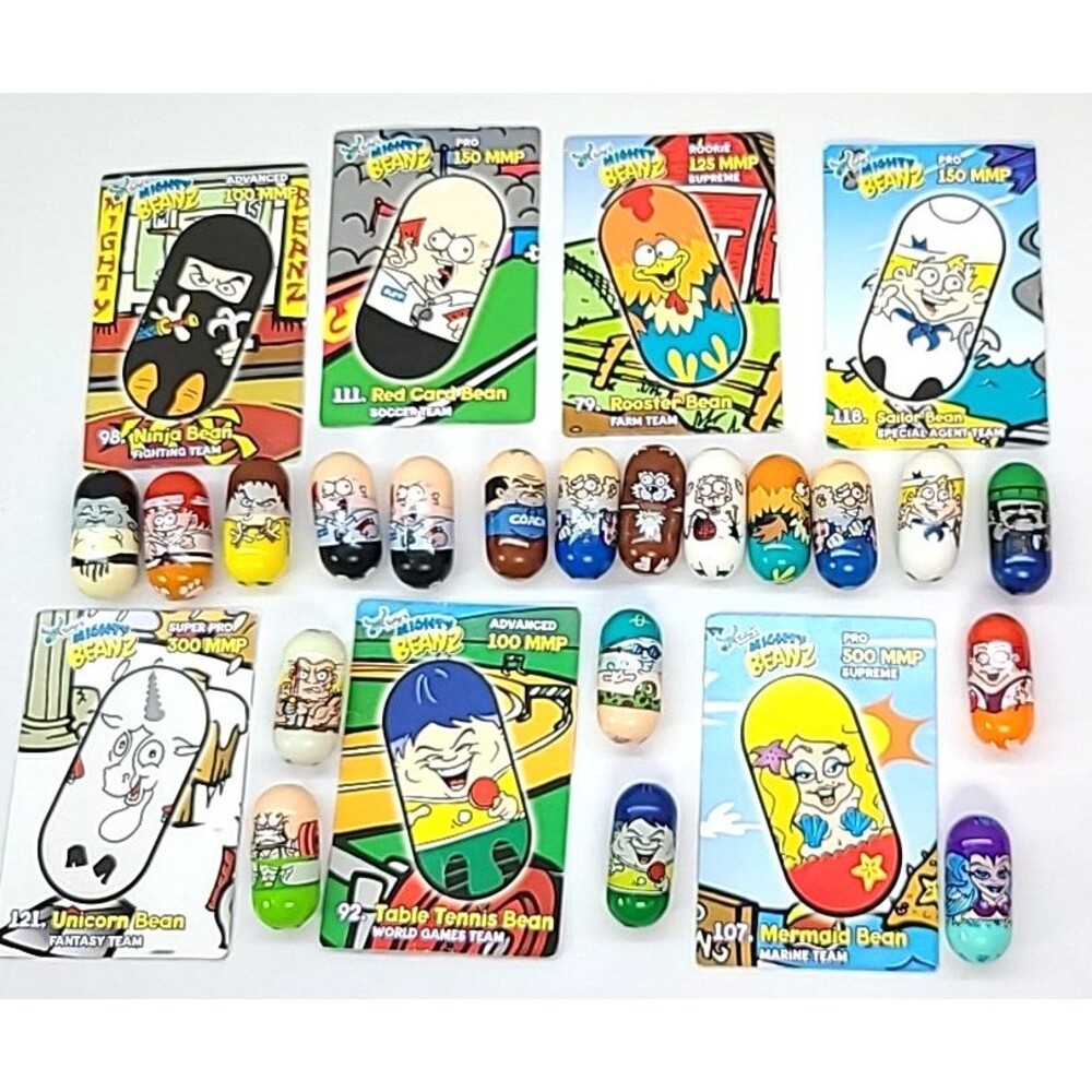 Mighty Beanz 19 Beanz with 6 Team Trading Cards Series 2